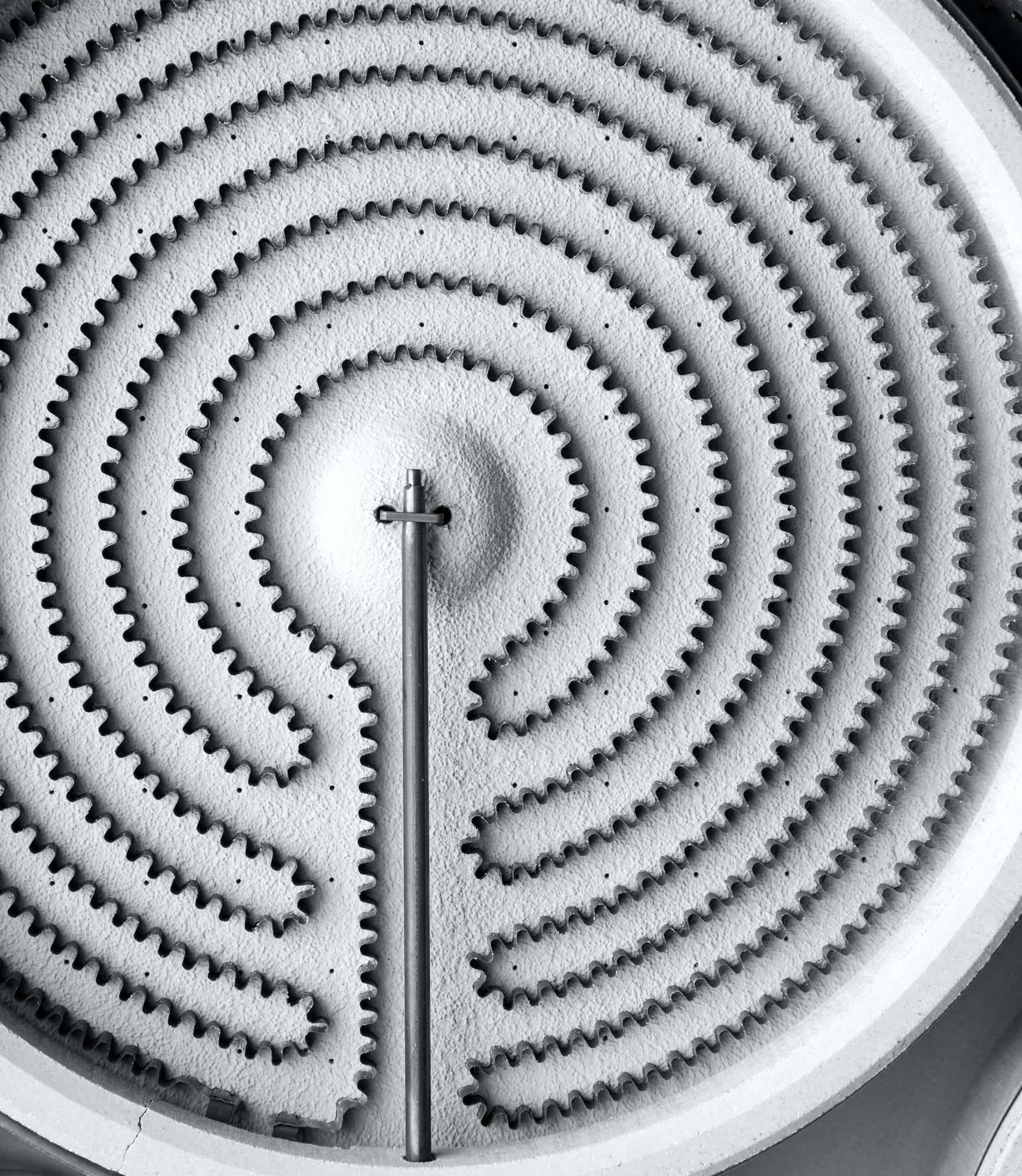 Spiral electric heating element on a stove burner